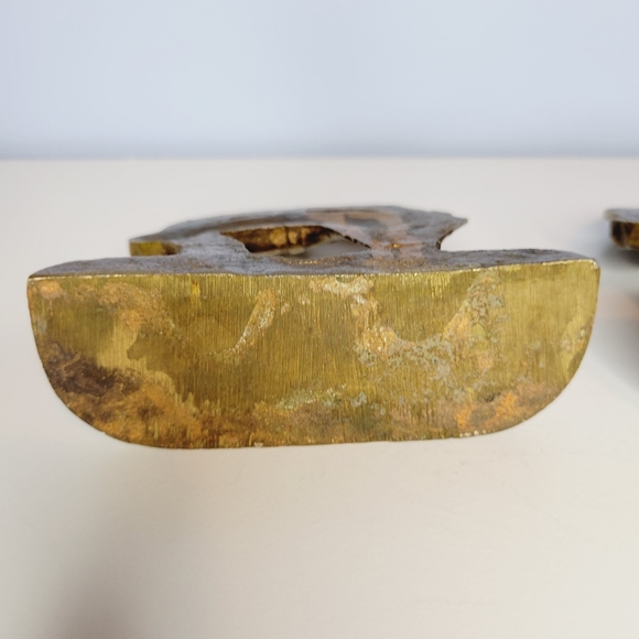 Solid Brass Horse Head Horseshoe Bookends Western Farrier - Picture 11 of 12